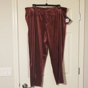 Ava&Viv Berry Velvet Trousers  2X NWT 👖
